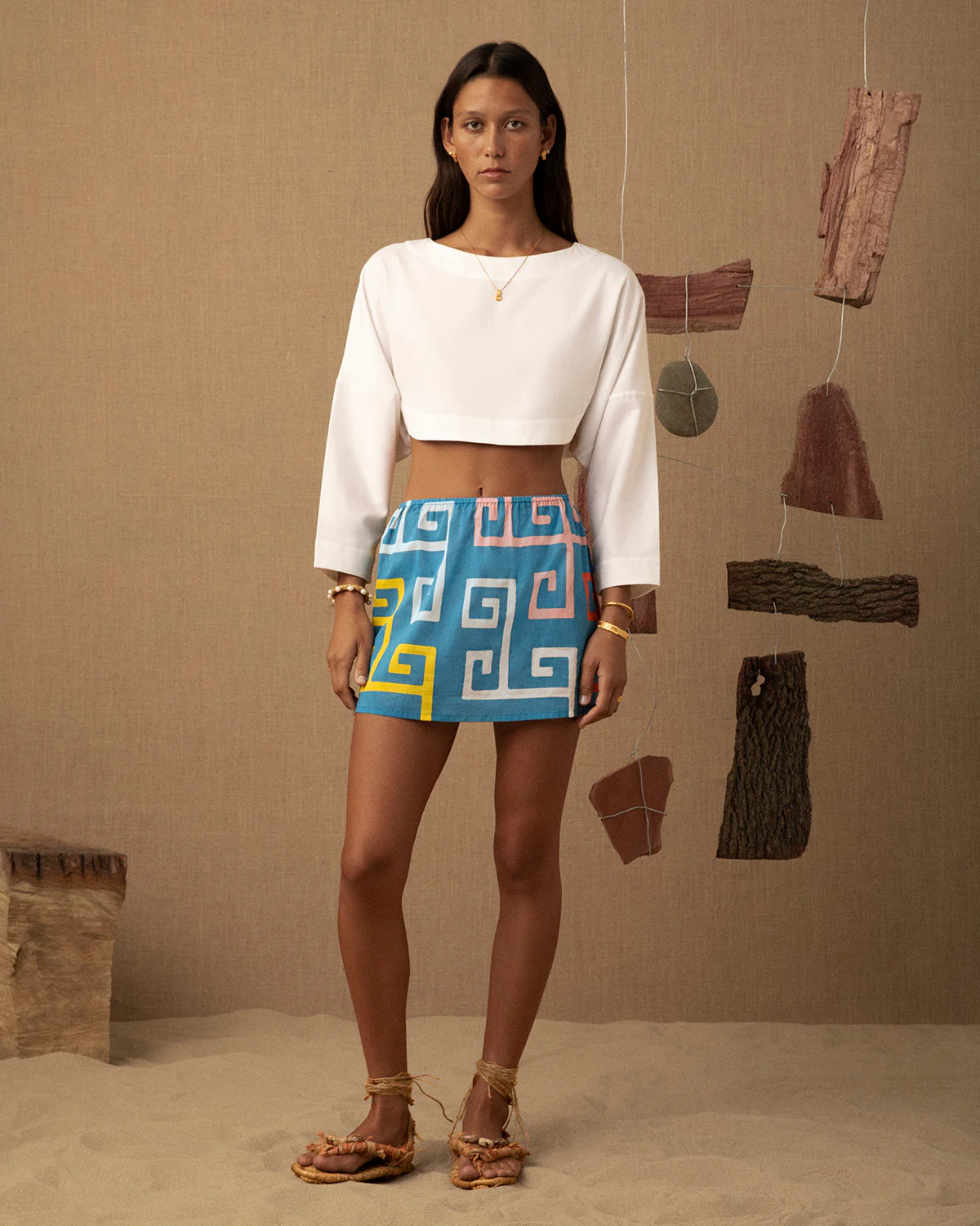 Atlantis Hand Printed Skirt - Image 2