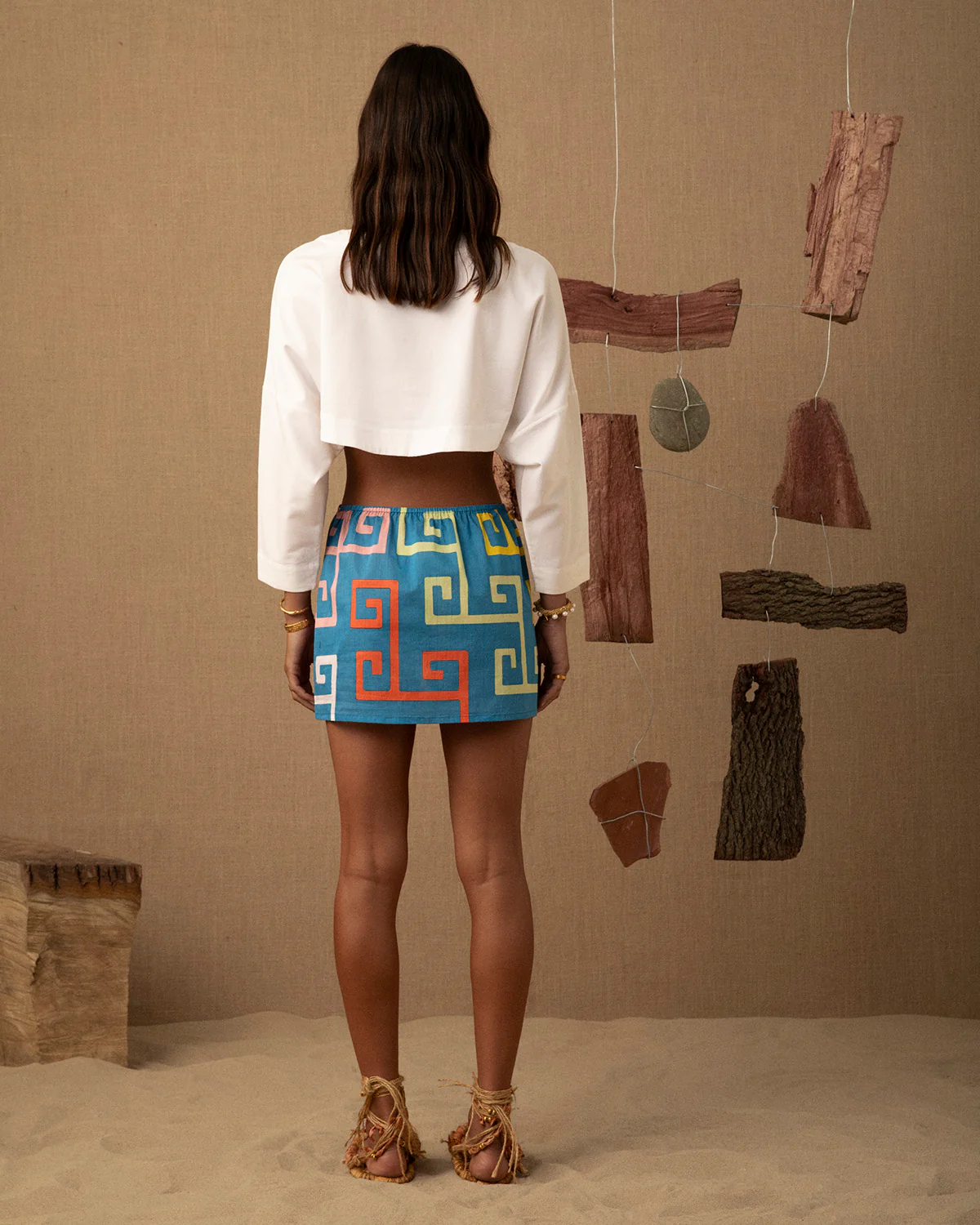 Atlantis Hand Printed Skirt - Image 4