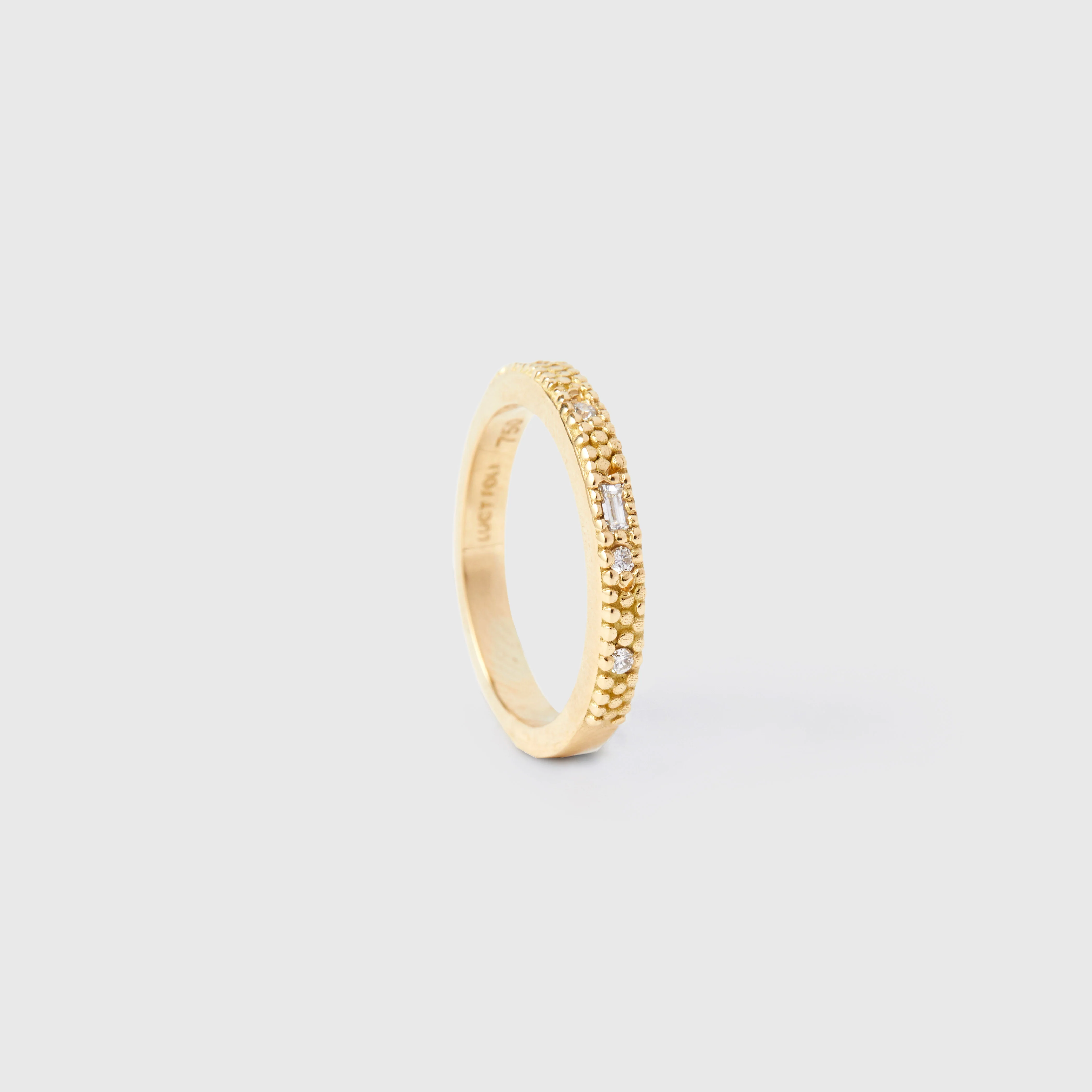 Beaded Split Diamond Band - 18ct - Image 3