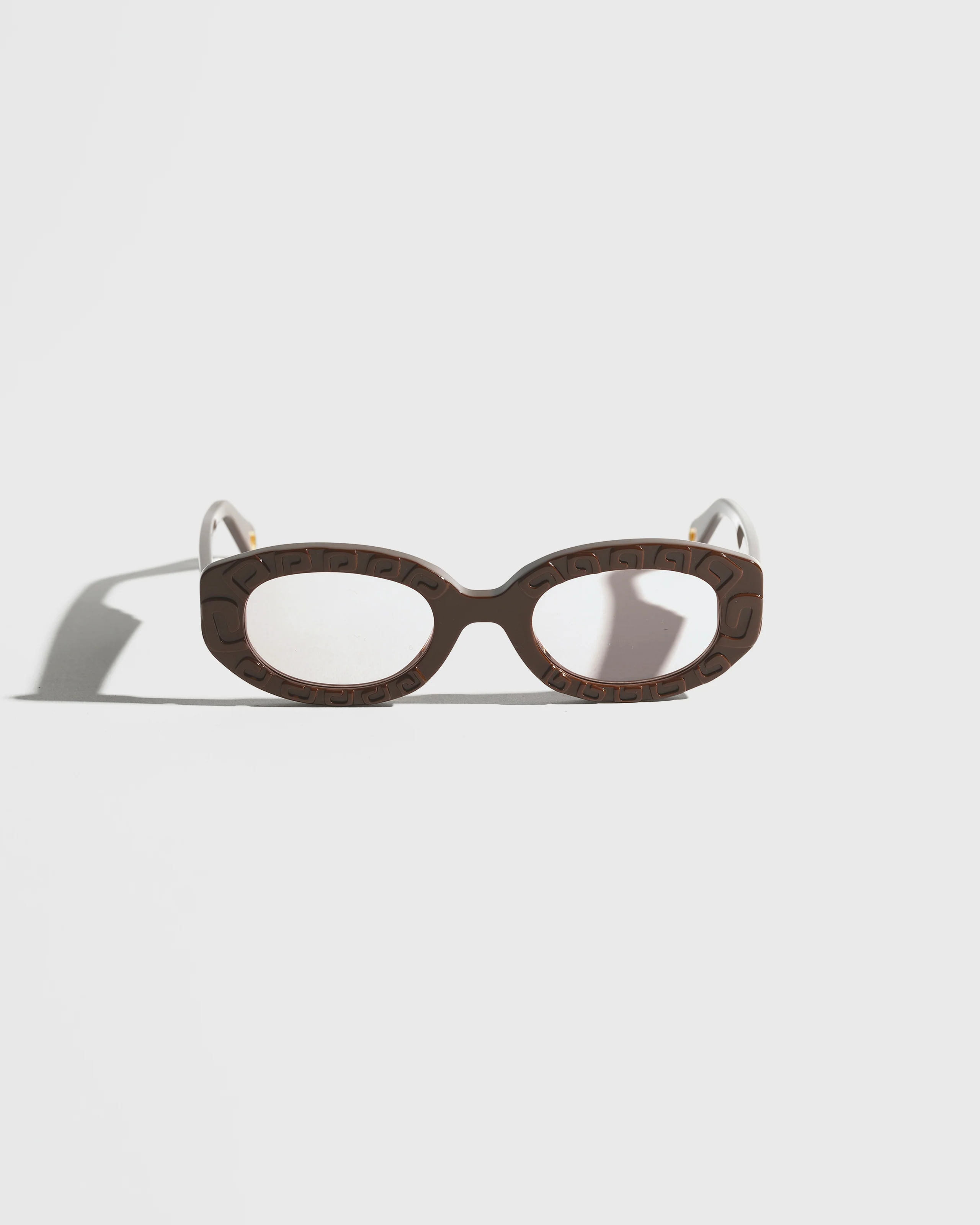 Draa Embossed Oval Sunglasses - Image 8