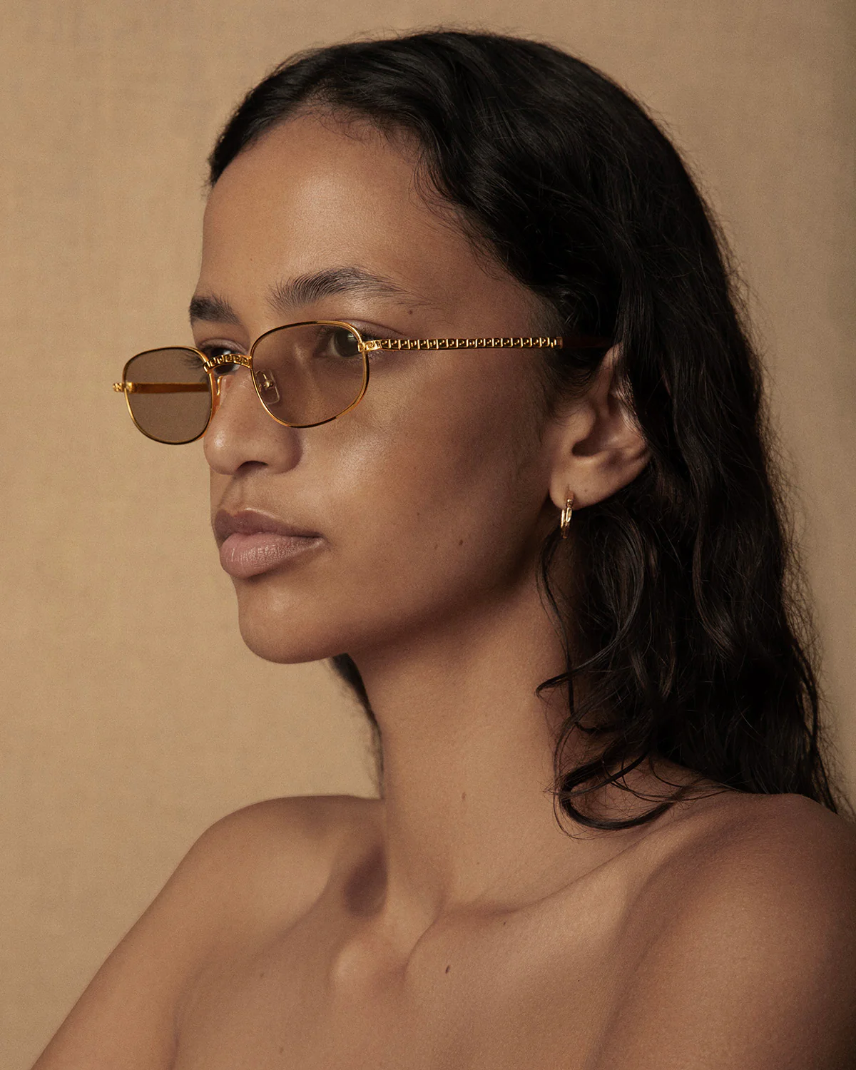 Draa Gold Plated Metal Sunglasses - Image 3