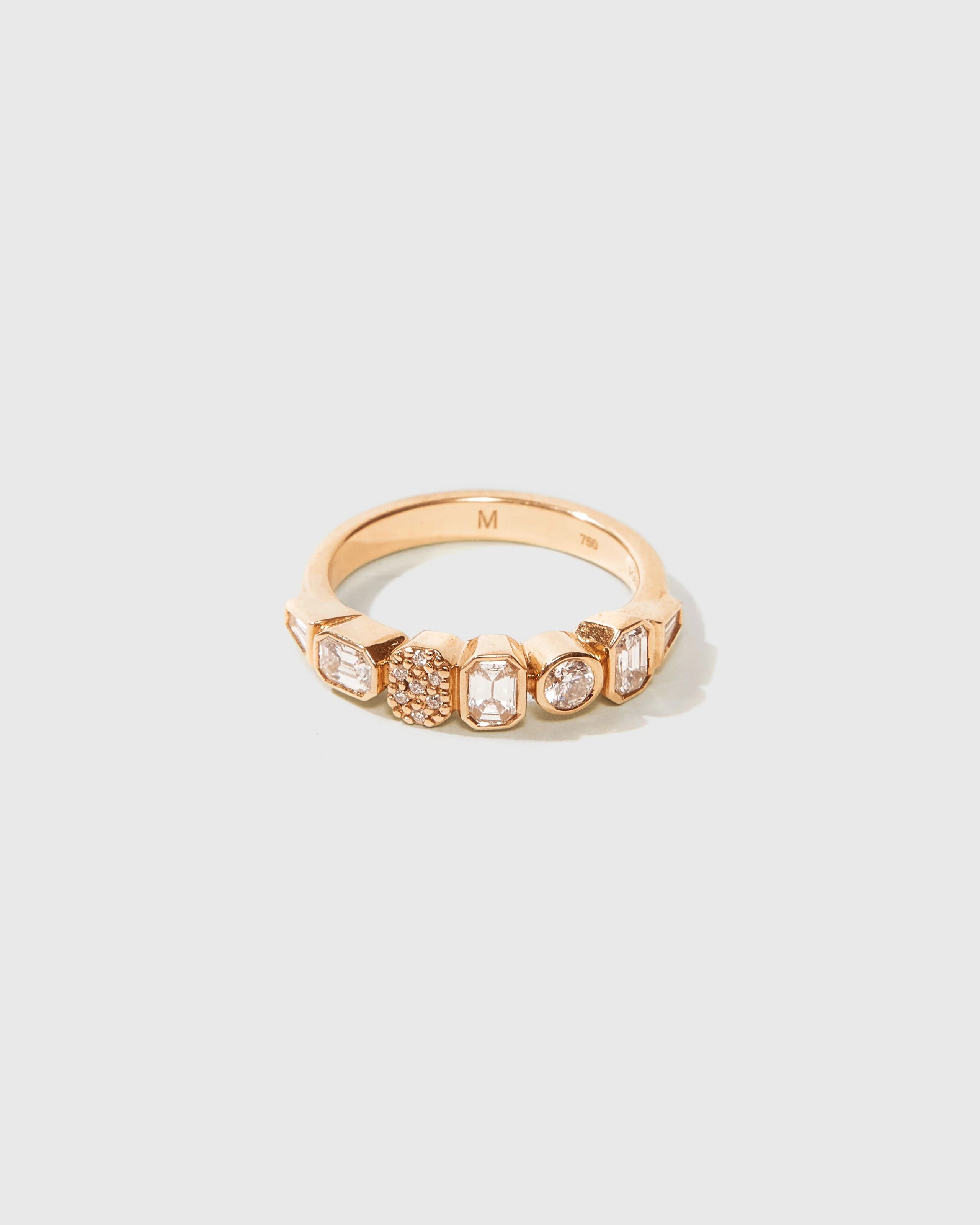 Emerald Split Ring - 18ct Diamond - Image 6