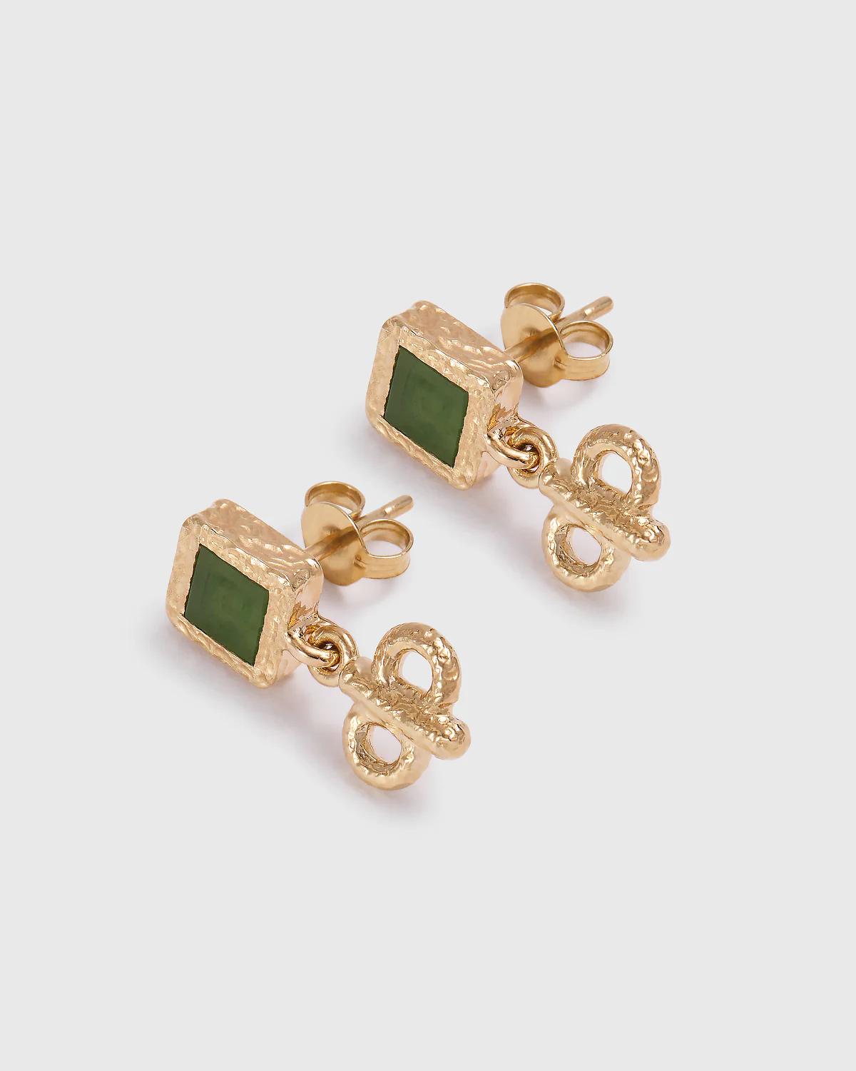 Jade Stone Key Earrings - Image 4