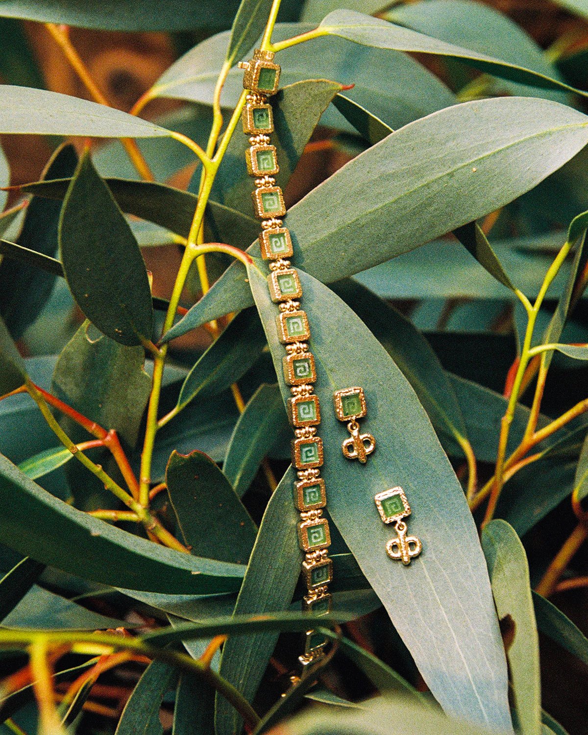 Jade Stone Key Earrings - Image 5