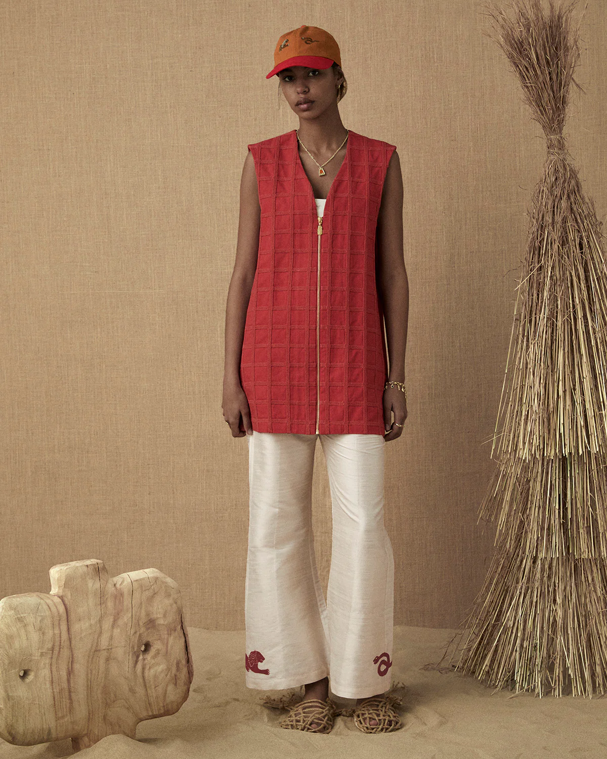 Jali Embroidered Vest Dress - Image 5