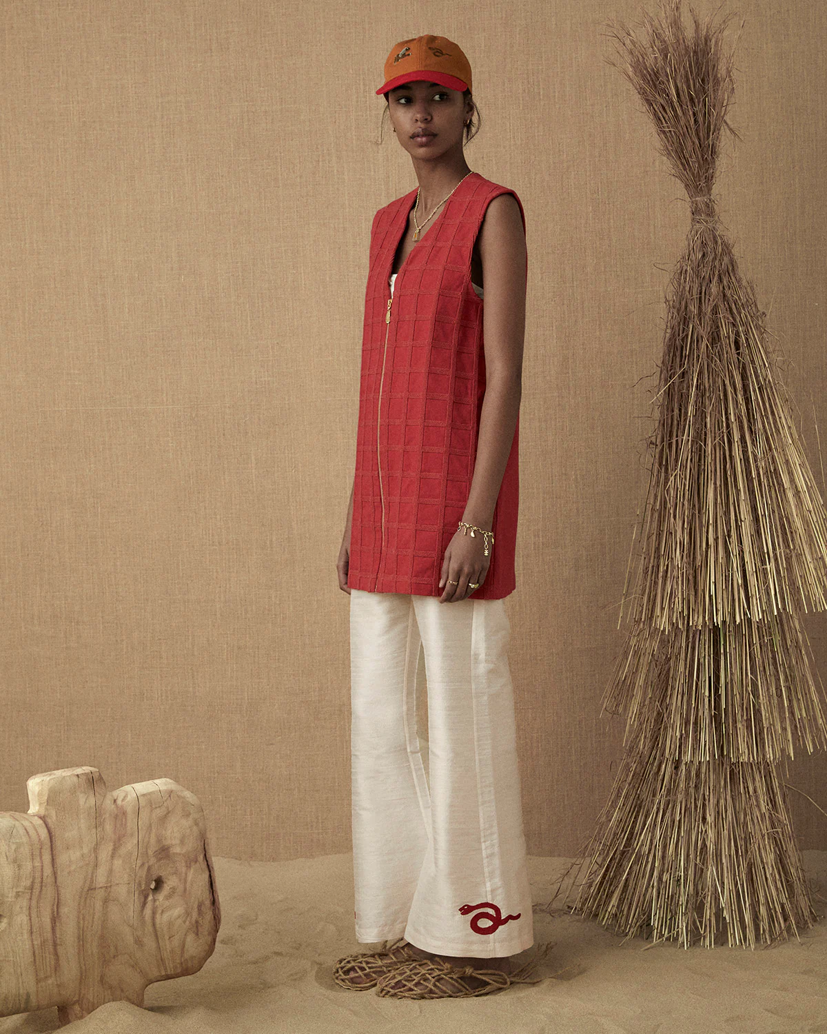 Jali Embroidered Vest Dress - Image 6