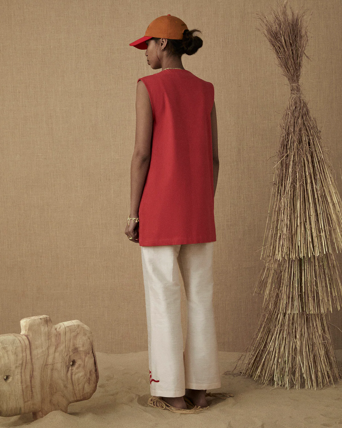 Jali Embroidered Vest Dress - Image 7