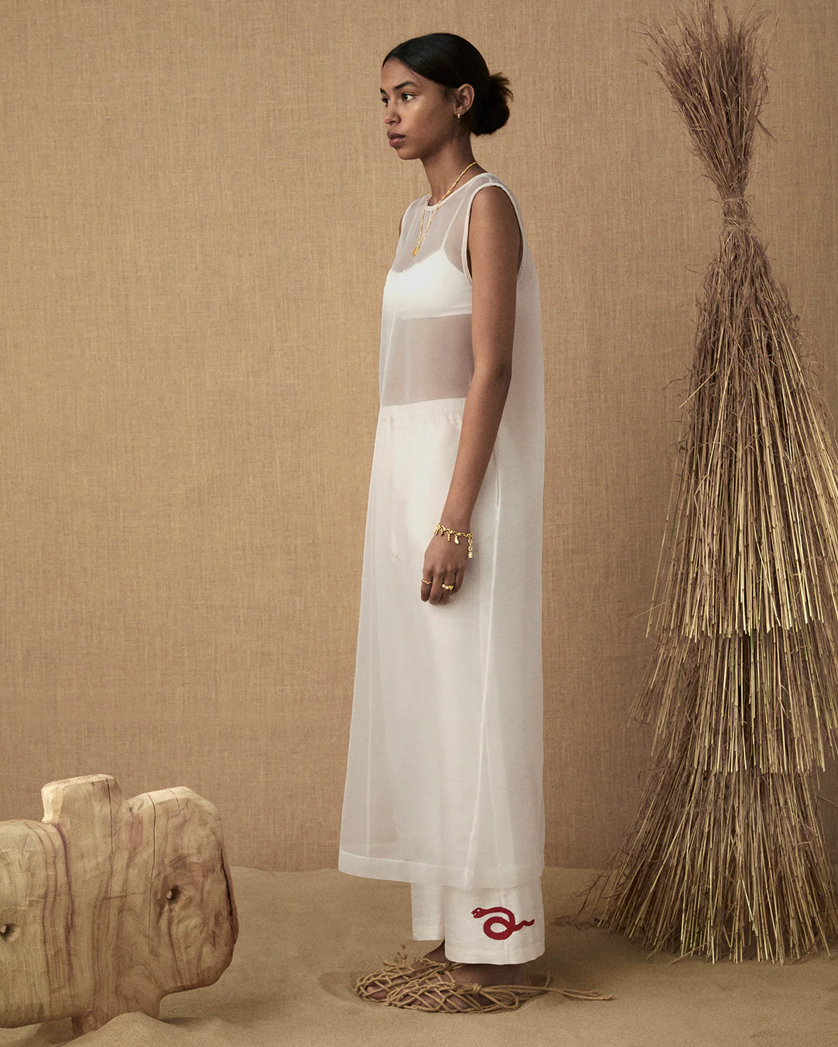 Lakshmi Embroidered Silk Dress - Image 3