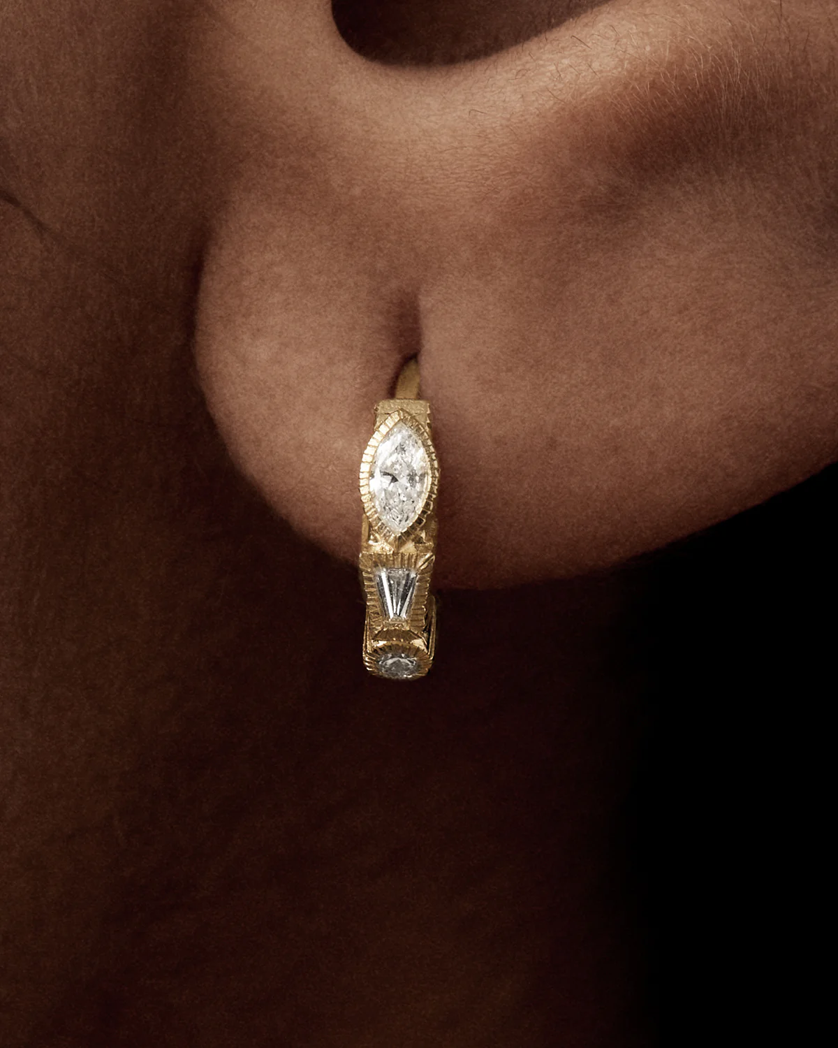 Marquise Dream Diamond Huggy - 18ct - Image 3
