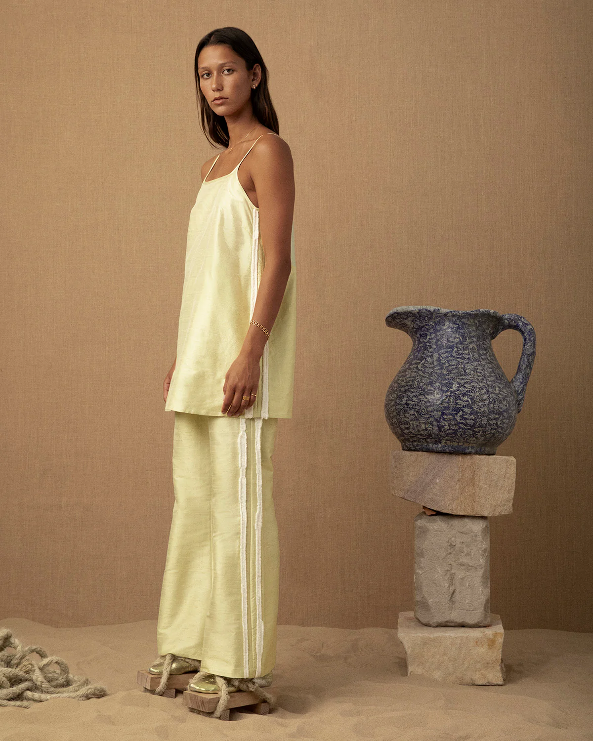 Tufted Wave Silk Cami Dress - Image 6